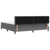 Boxspring Bed with Headboard Dark Gray 200 X 200 Cm Fabric