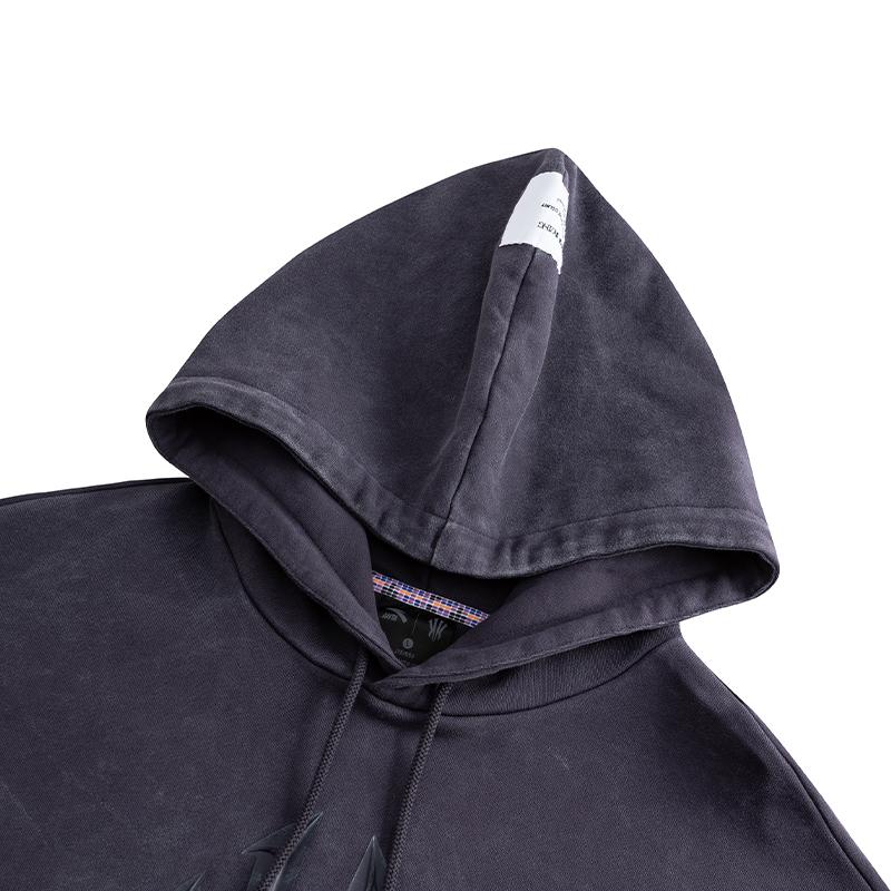 Anta Kyrie Series Retro Embroidered Hoodie Unisex Hoodies Purple 172531702R-5
