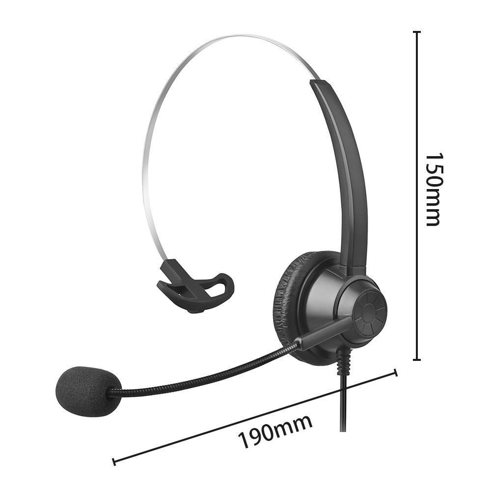 USB Wired Computer Headset with Microphone Universal Office Call Center Single Sided Headphone Support Volume Control