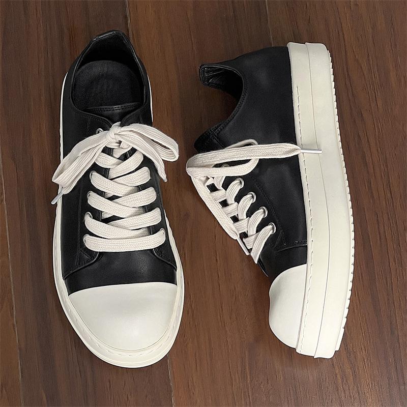 

Молочный аромат с низким верхом кожаная поверхность жир Ding немецкие кроссовки студенческие пары обувь мужская обувь обувь для скейтбординга спортивная обувь увеличение платформа повседневная 39 чёрный