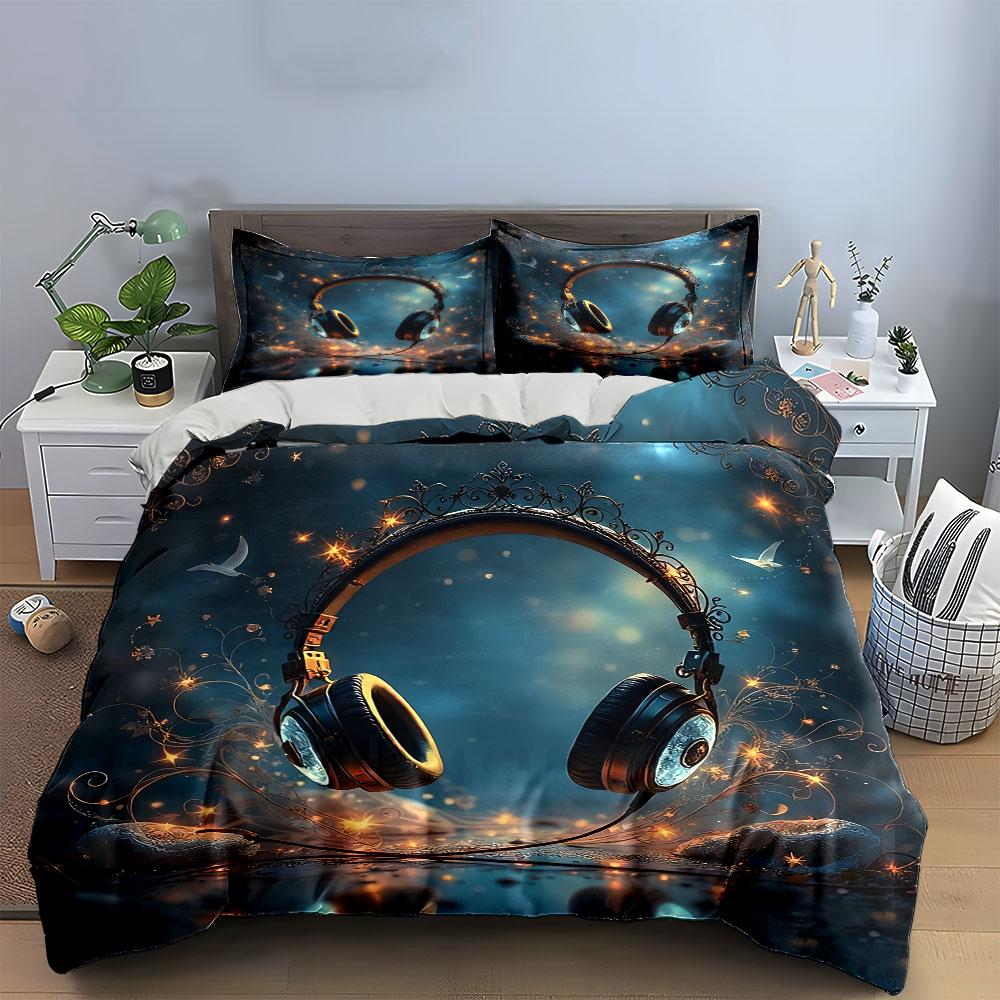 Fantasy Headset Decor Set Soft Comfortable Duvet Cover Bedding Set Included 1*Duvet Cover & 2*Pillowcases, Gift