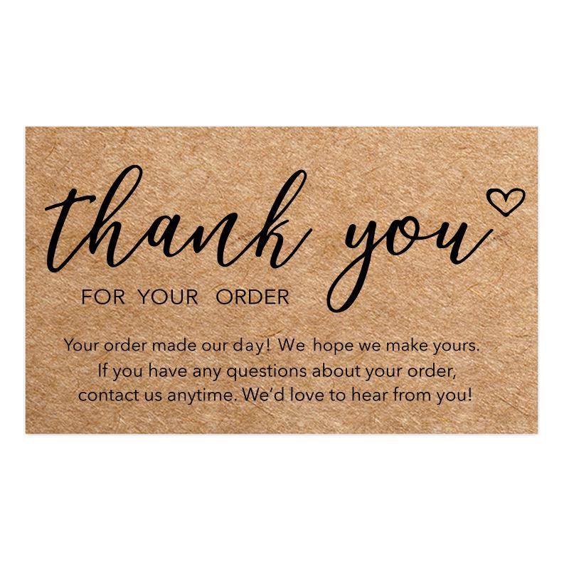 50-Pack Kraft Paper Thank You Cards | Blank Greeting & Postcards | Perfect for Handwritten Messages & Decorations