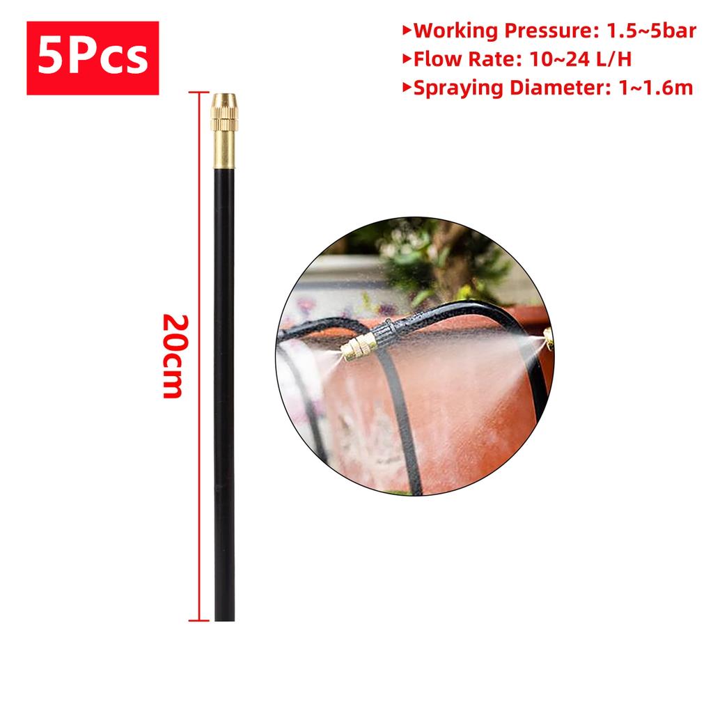 Brass Atomization Mist Nozzle 4/7mm 6mm 8mm Interface Barb Spray Head Garden Greenhouse Irrigation Cooling Humidifying Sprinkler