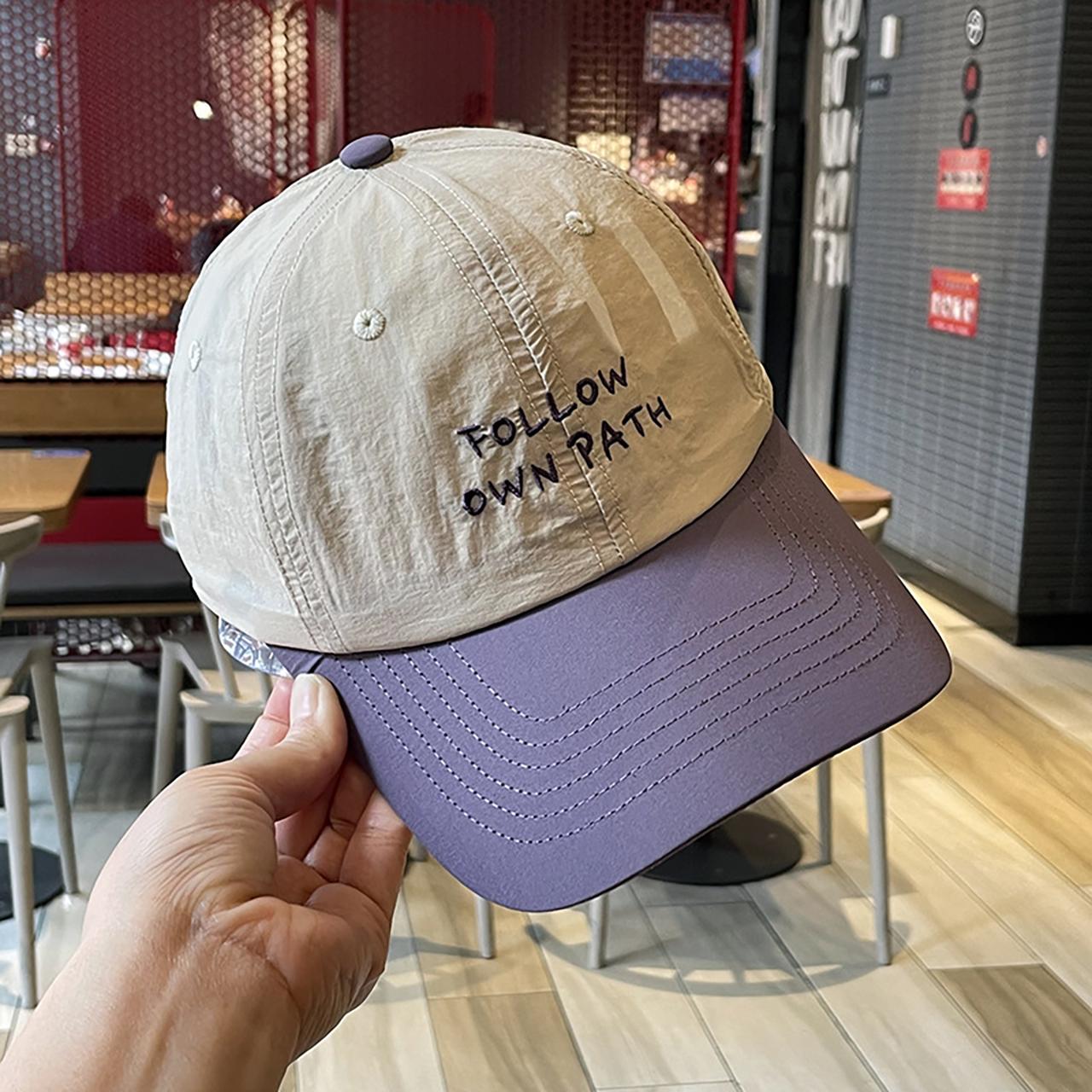 

Fashion Patchwork Baseball Hat For Women Summer Quick Drying Adjustable Sunshade Duck Tongue Cap Girls Casual Outdoor Peaked Hat 56-60cm