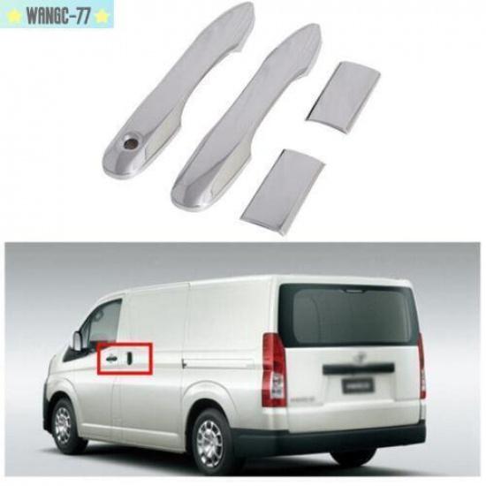 Chrome 4PCS Side Exterior Door Handle Cover Trim For Toyota HIACE - New