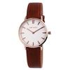 Women's Watch - Lilly - 33 Mm Rose Gold Case - 16 Mm Brown Leather Strap - Miyota GL20 Movement
