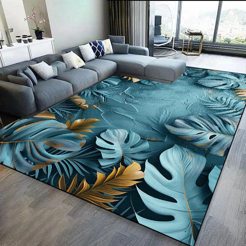 Vardagsrumsdekoration Matta Modern 3D Blomma Golvmatta Hem Lätt Lyx Soffmattor Sovrum Sängkant Klädkammare Stora Mattor