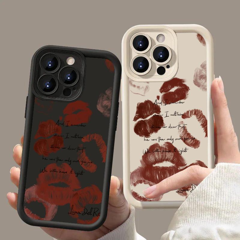 Sexy Girl Red Lips Luxury Phone Case for Oppo Realme C65 C63 C67 C55 C53 C35 C33 C31 13 12 11 GT6 GT3 Narzo 50 Pro 4G 5G Cover