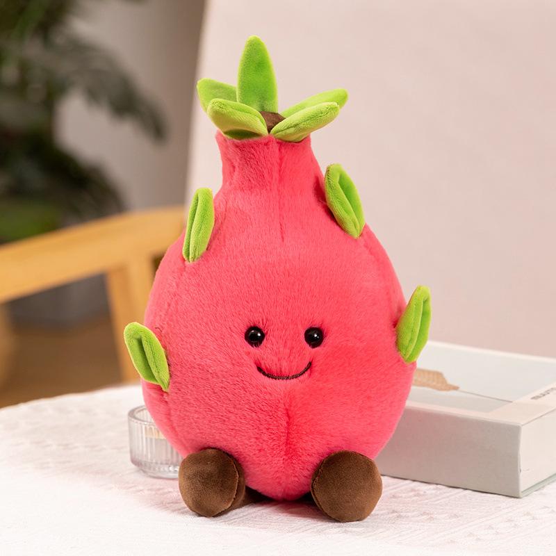 Cute Expression Fruit Doll Eggplant Banana Duck Pear Expression Doll Children's Plush Toy Grabbing Machine Doll Gift