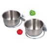 Stainless Steel Parrot Feeding Bowl with Rattan Ball for Hamster Small Animals