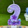 Creative Digital Birthday Candle Cake Party Decoration First Birthday Flowers
