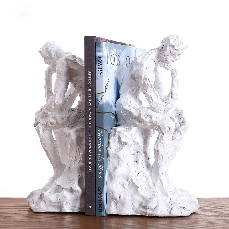 

Современное искусство, абстрактный мыслитель, подставка для книг, книжная полка, письменный стол, декоративное украшение из смолы ручной работы