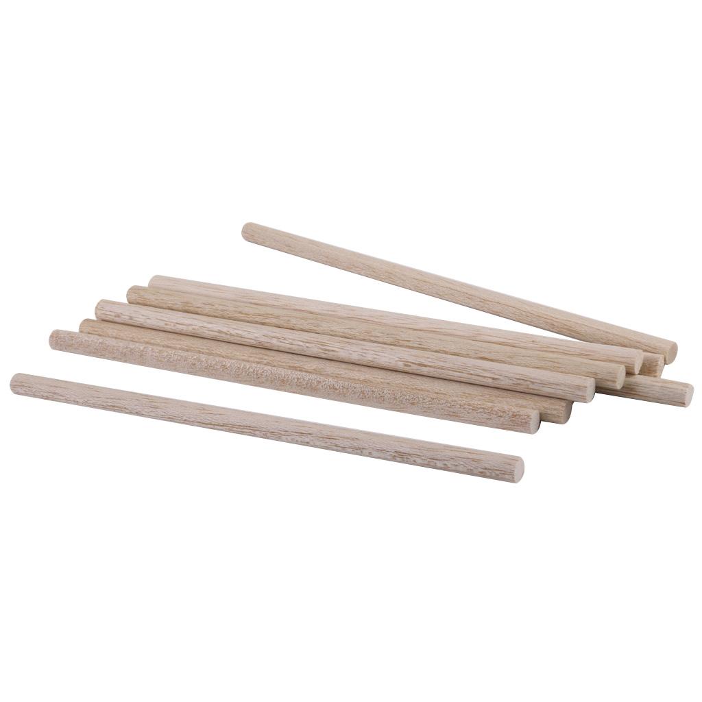 10x Wooden Sticks Smoothed Cuboid Balsa Wood Modelling Rod Kids Hobby DIY 20cm