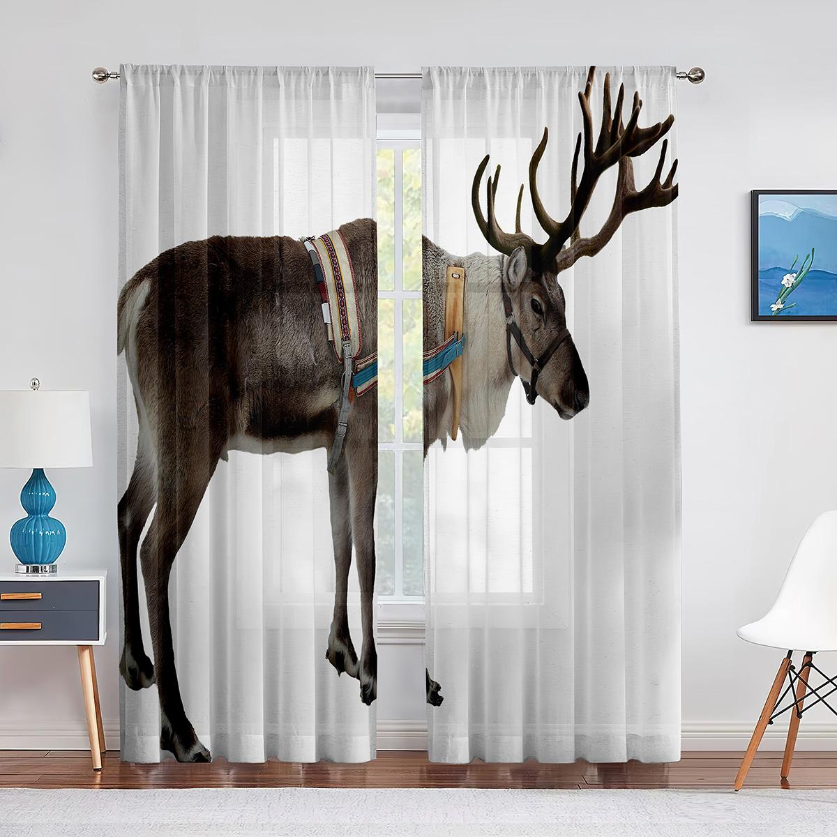 Силуэт двух оленей — фото 10