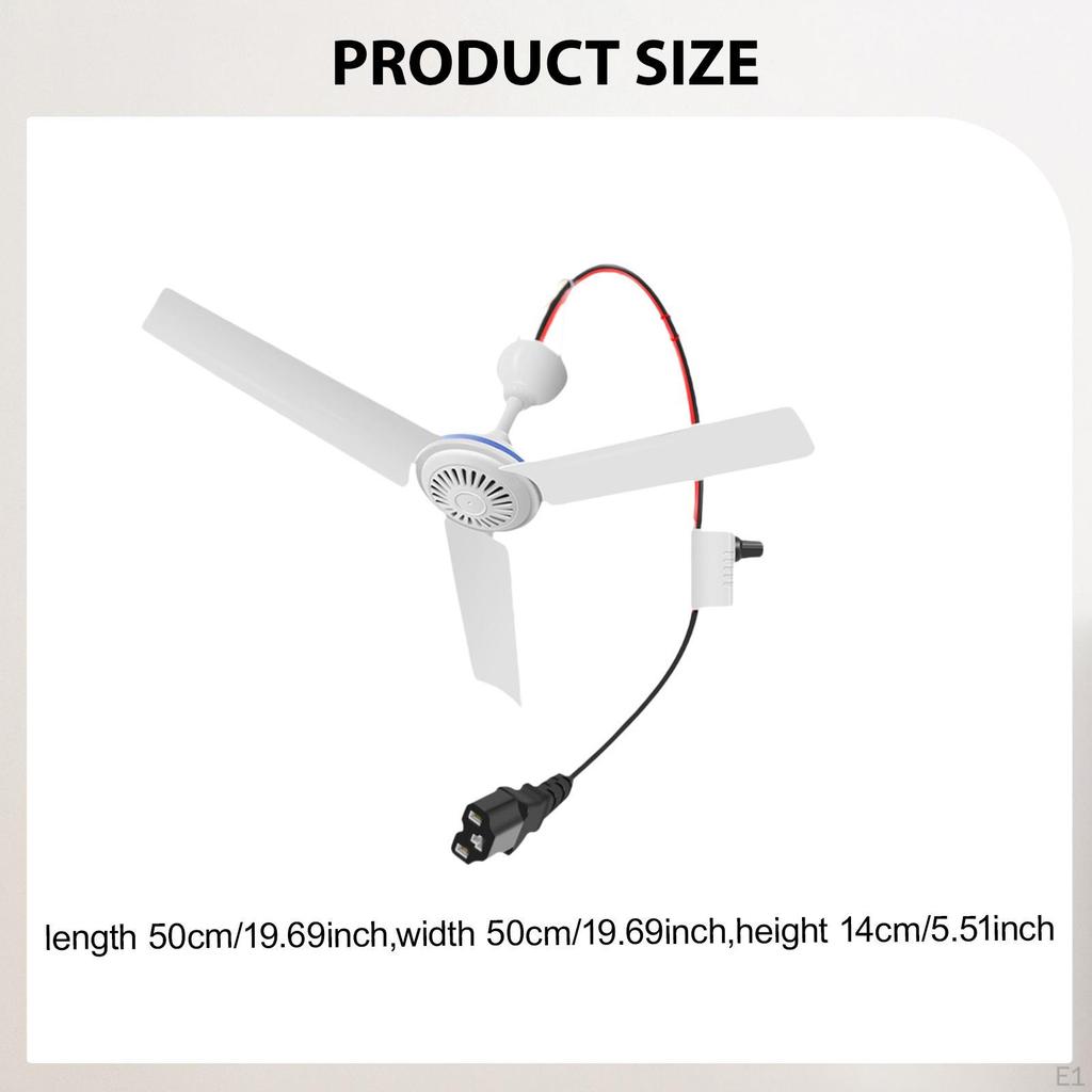 Canopy Fan Mute Energy Saving Portable Ceiling for Tent Bedroom RV