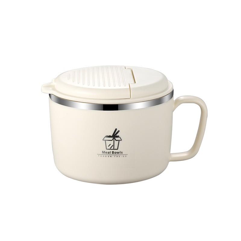Stainless Steel Soup Bowl With Lid Students Large Capacity 304 Food-Grade Round Dinner Modern Minimalist Design
