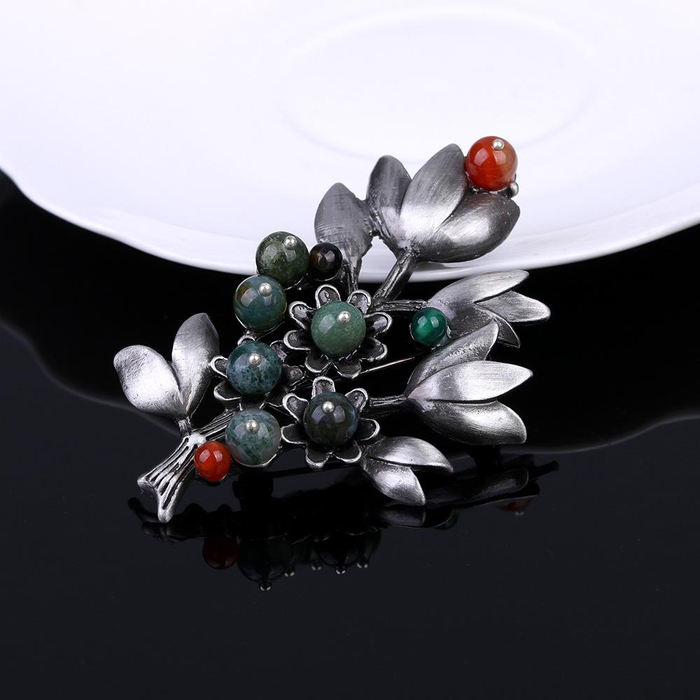 Retro Alloy Brooch Premium Sense Light Luxury Pin Accessories Clothing Accessories Camellia Brooch