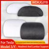 For Tesla Model 3/Y Car Neck Pillow Memory Cotton Protective Lumbar Support Backrest Relieves Pressure Car Headrest Accessories
