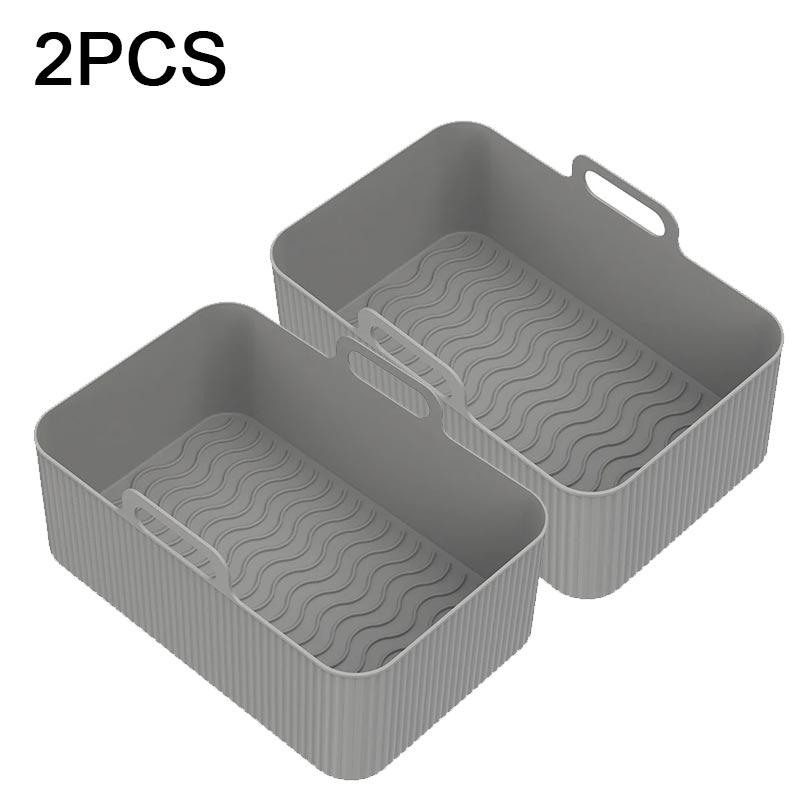 Silicone Air Fryer Liner Reusable Silicone Pot Grill Pan Baking Basket Tray Kitchen for Dual Air Fryer Accessories