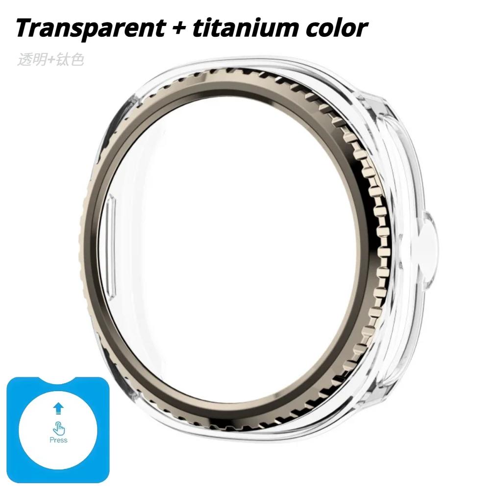 

Кольцо-безель+Чехол-накладка для Samsung Galaxy Watch 8 classic 46мм Защита Жесткий ПК Бампер Рамка Galaxy Watch8 classic Закаленная пленка Защитный Watch 8 Classic 46mm