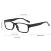 HD Square Presbyopic Glasses Neutral Anti Blue Light Glasses Full Frame Spring Legs Men's Reading Glasses 1.0 1.5 2.0
