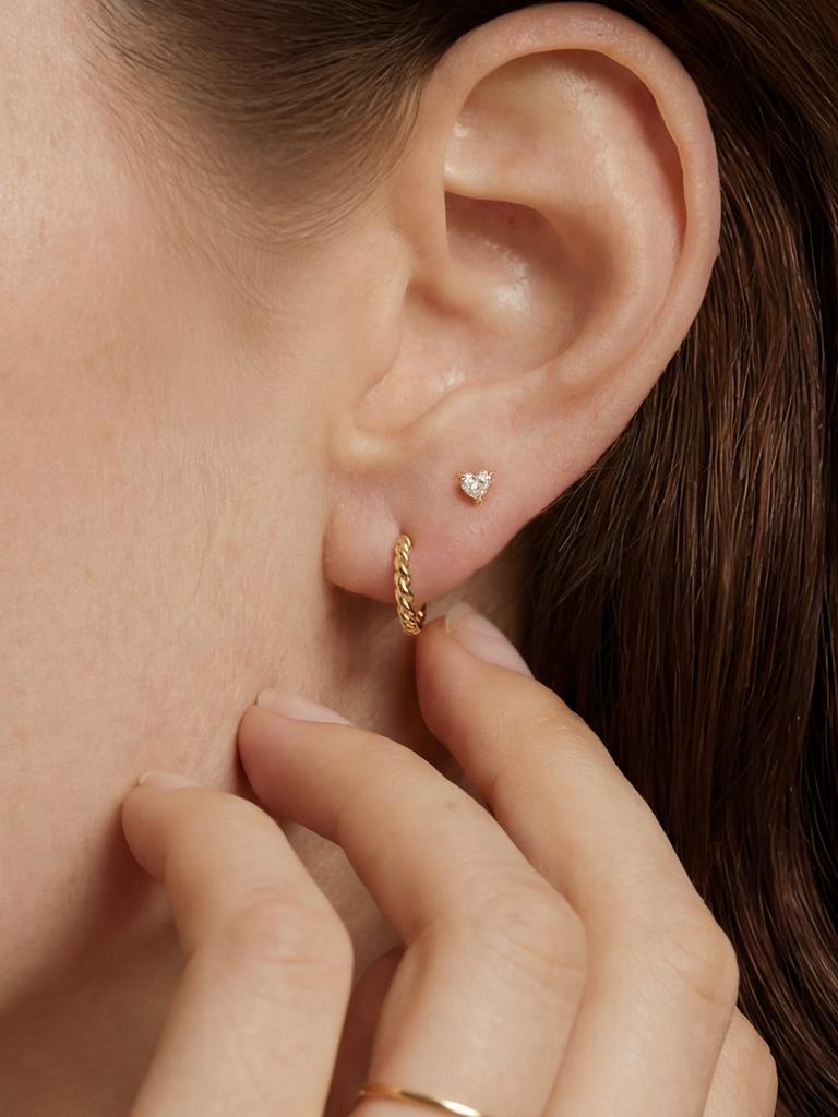 Lunne 14K Slick Heart Cut Diamond Piercing (14K Gold) #Lcpi06