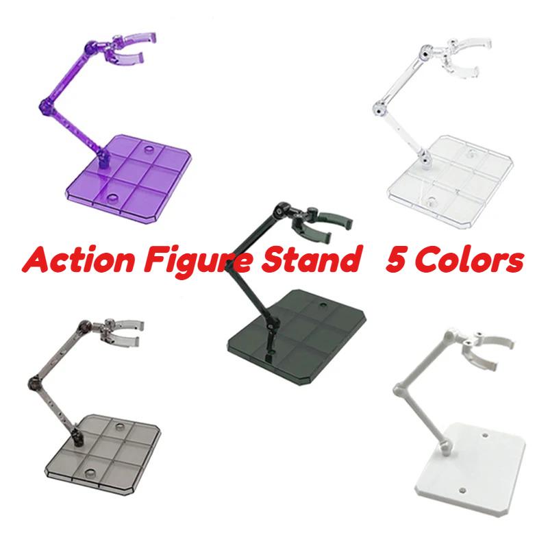 Clear Multi-piece Assembly Action Figure Stand Base for HG RG SD SHF Gundam 1/144 Toy - Black/Gray/Purple/White Colors