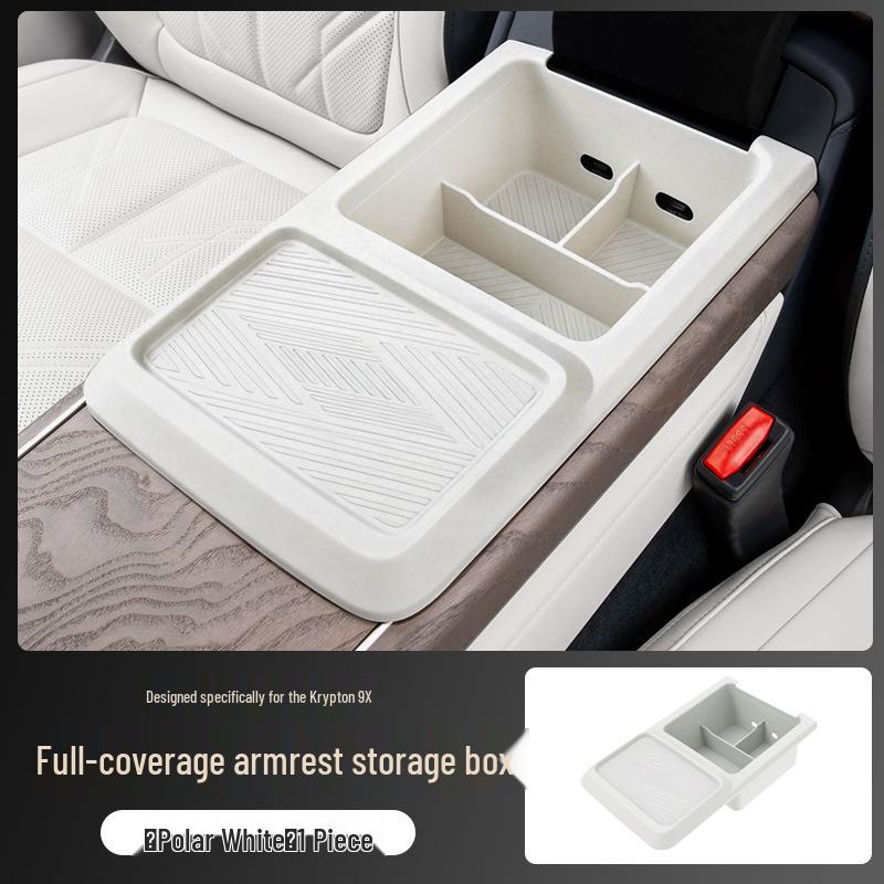 Jike 9X Armrest Full-Coverage Silicone Storage Box for Car Interiors