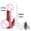 Thrust Realistic Dildo Vibrator 9 Telescopic 10 Vibration Modes Heating Remote Control Adult Sex Toy G-spot Vibration Stimulation With Suction Cup