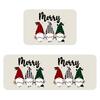 Christmas Kitchen Anti-slip Mat Carpet Flannel Doormat Two-piece Set