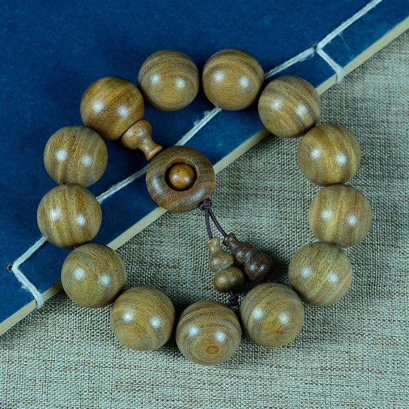 Argentina old material submerged green sandalwood bracelet sandalwood wooden cultural toy bracelet men's and women's jewelry buddhist beads