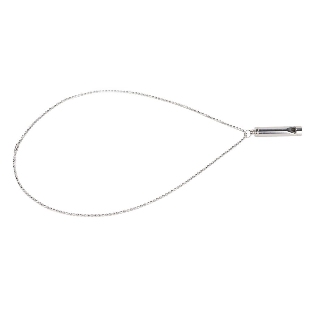 Stress Anxiety Relief Breathing Necklace Stainless Steel Meditation Whistle Necklace for Men Women