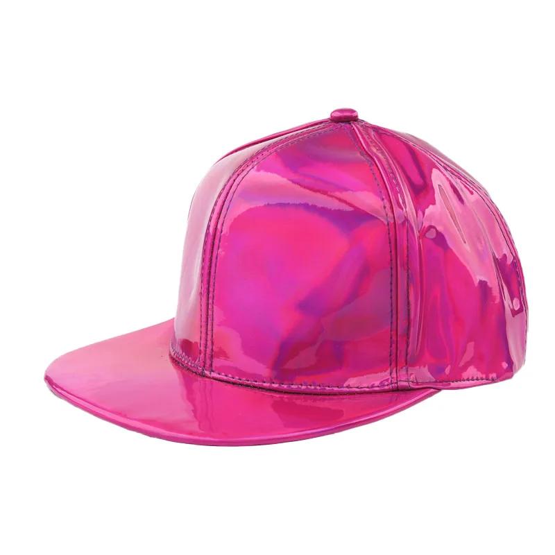 YIRAN Dayang hat Nieuwe Mode Unisex Kunstleer Baseballpet Mannen Hip Hop Verstelbare Strapback Vizierpetten Buiten Regenboog Reflecterend Papa Pet