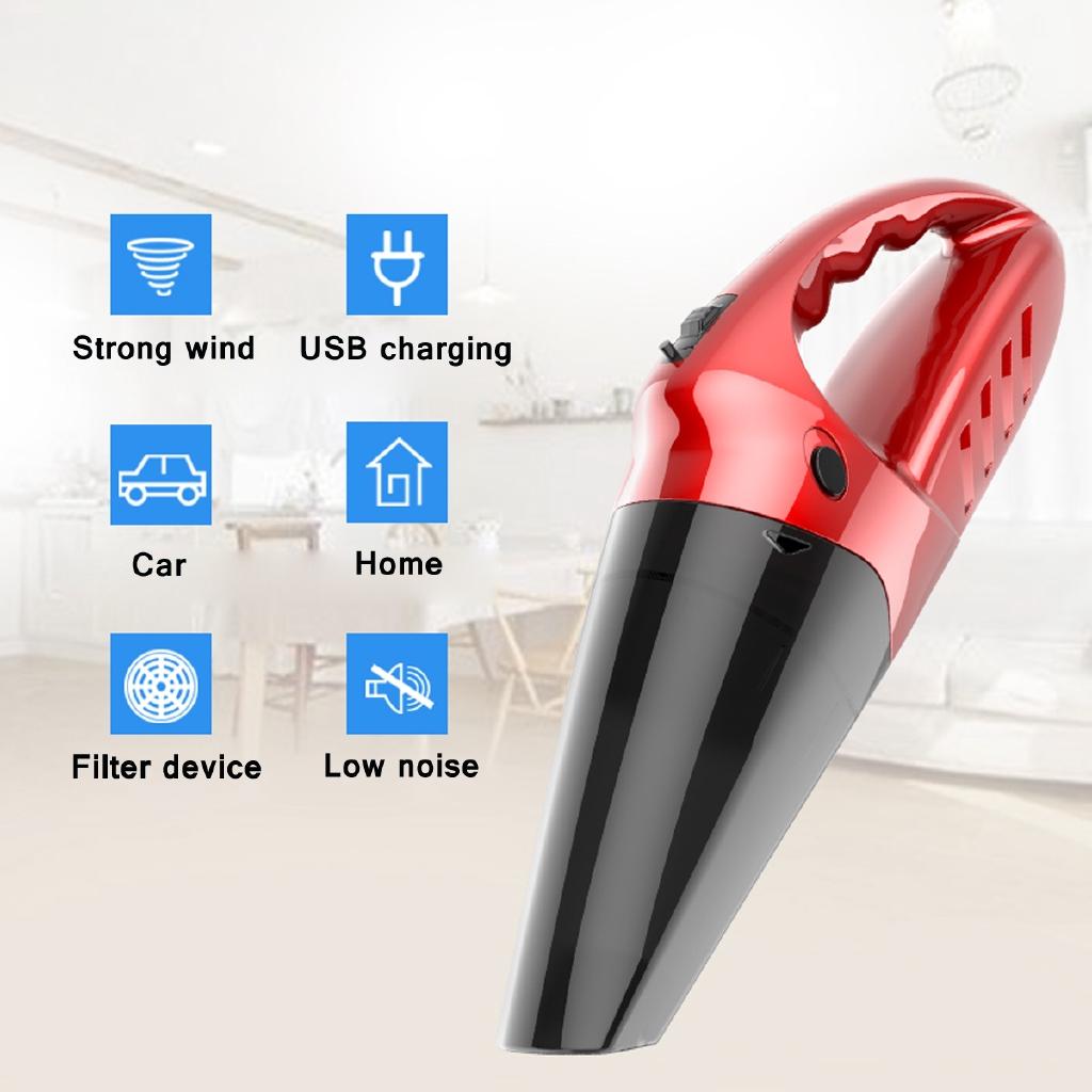 120W Rechargeable Cordless Wet Dry Car Vacuum Cleaner Mini Portable Handheld Vehicle Auto Home Cleaning Tool 12V