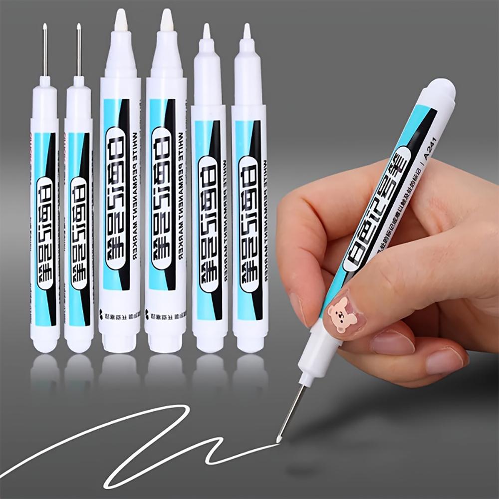 5 pieces/6 pieces of white marker, graffiti pen, waterproof gel pen, tire notebook, glass paint pen, 0.7mm 1mm 2.5mm