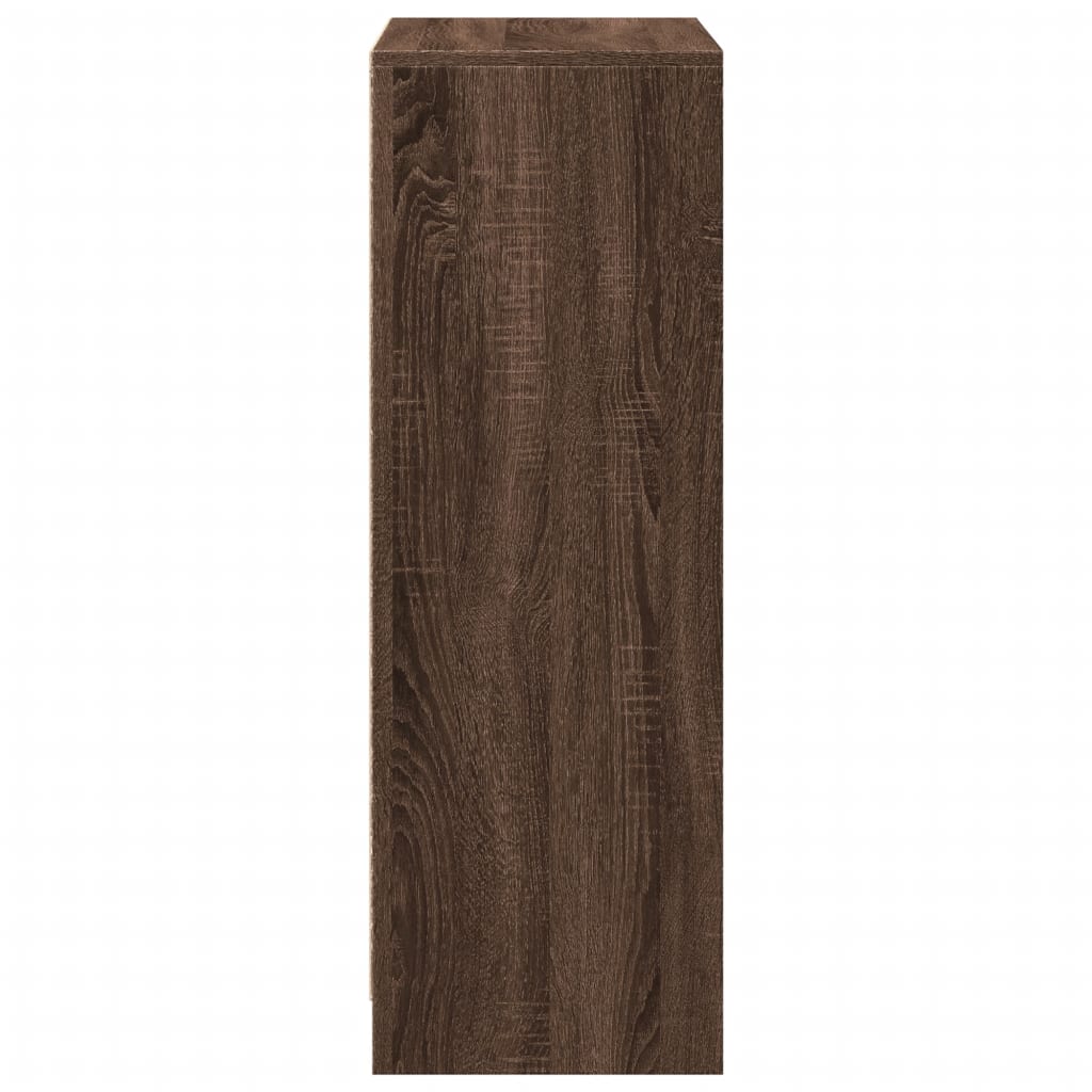 Sideboard with LED Lighting Brown Oak Effect 72 x 34 x 100 cm Wood Based Material