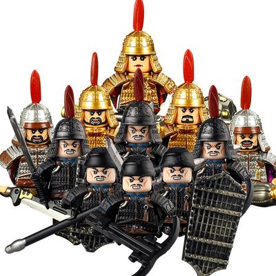 Neue Silbrige Soldaten MOC Tang-Dynastie Truppen Actionfiguren Sammlung Bausteine Antike Krieger Zubehör Spielzeug Geschenke KP904