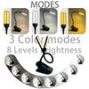 Charging Light Three-Button Touch Clip Book Lamp Rechargeable Adjust Brightness 14 LED for Travel Bedroom Reading