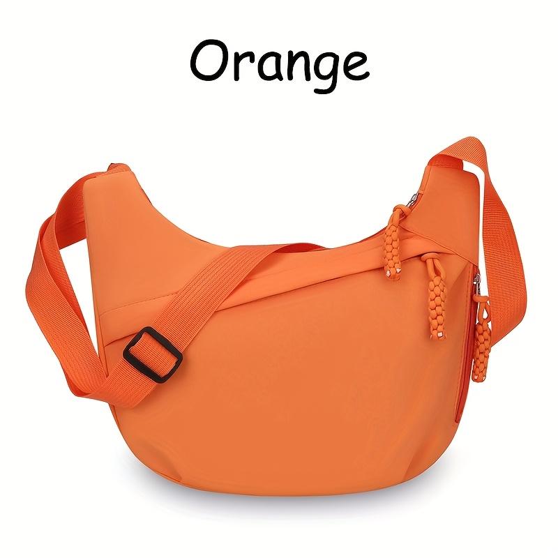 Simple Solid Color Large-capacity Durable Nylon Messenger Bag