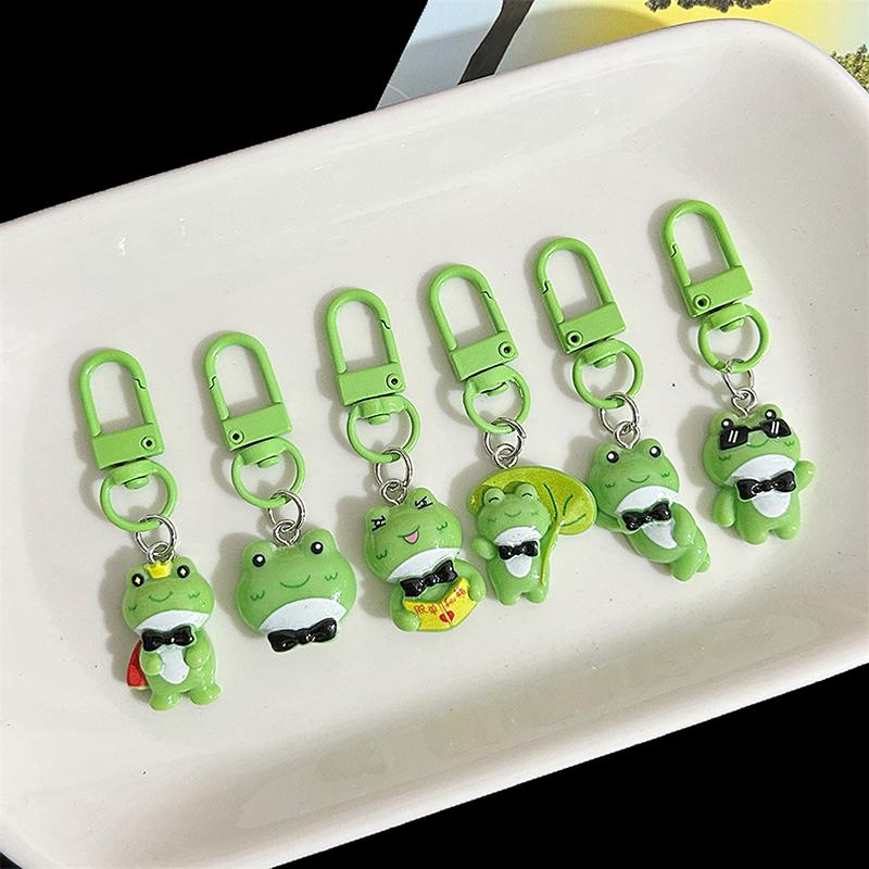 Mini Lonely Frog Keychain Off Single Cheats Funny Cartoon Pendant Girlfriend Gift Trumpet Ornament