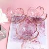 Japanese Hammer Cherry Blossom Glass Flavor Saucer Handmade Japanese Sauce Saucer Hot Pot Saucer