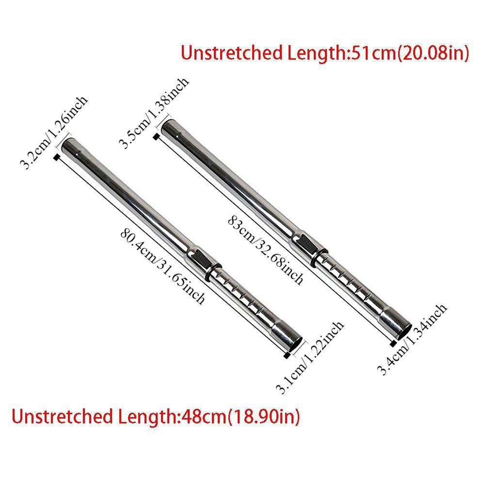 Adjustable Vacuum Cleaner  Extension Tube Universal Stainless Steel Tube  Home/Hotel