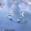 925 Sterling Silver Fishtail Earrings for Women - New 2024 High-End Light Luxury Design