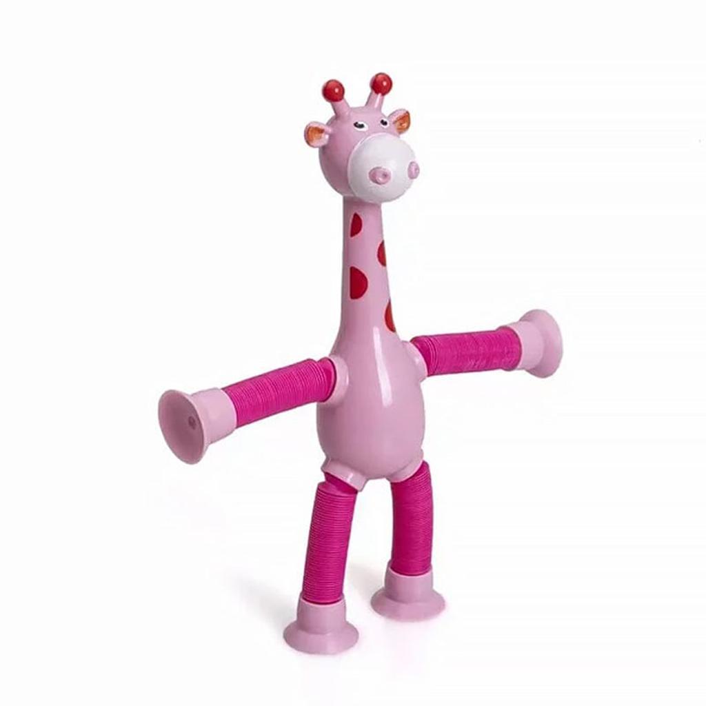 Telescopic Suction Cup Giraffe Toy, Ever Changing Giraffe Educational Stress Relief Toy, Parent-Child Interactive Decompression Toy