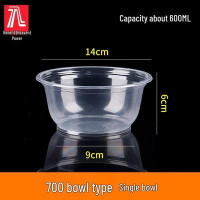 ZISIZ Disposable Plastic Round Bowls with Lid