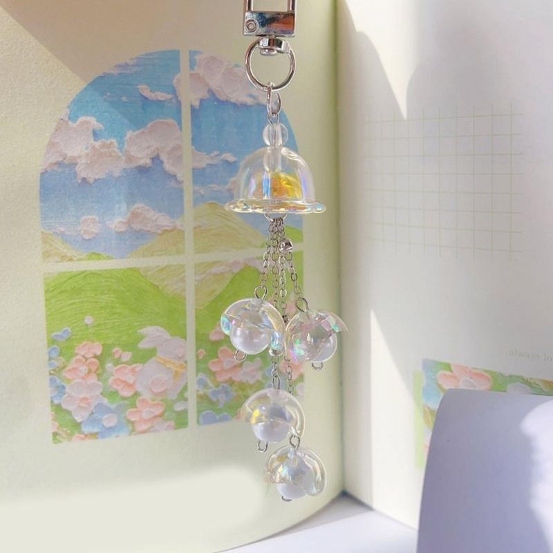 Stilvolles Handytaschen-Lanyard-Schlüsselanhänger für Damen und Mädchen mit Perlendesign Portemonnaie-Accessoire Tasche Hängender Schmuck