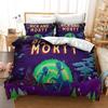 3D Duvet Cover King Size Anime Bedding Set Ric-K And Mort-Y Duvet Sets Soft Breathable Poly Cotton Quilt Cover With Pillowcases