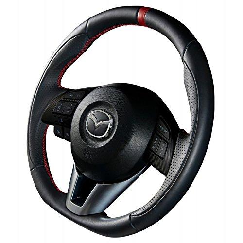 

DAMD Mazda-specific steering wheel SS360-M Nappa leather with red stitching [SS360M1]