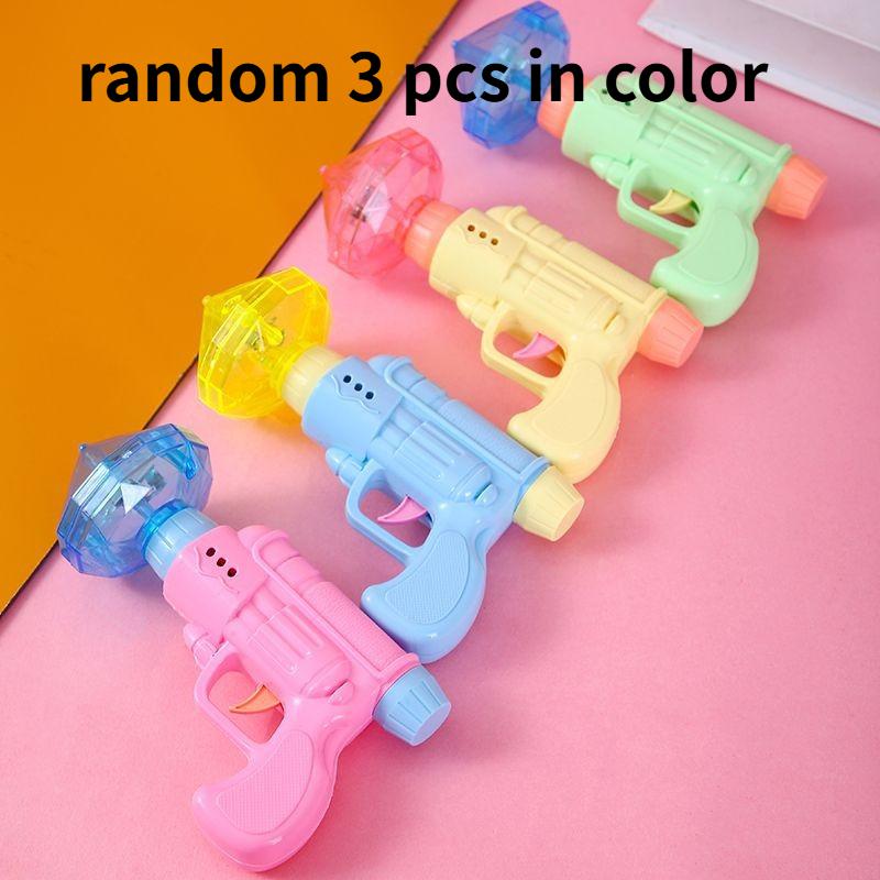 3Pcs Kid Gyro Launcher Outdoor Gyro Gun Plaything Luminous Ejection Gyro Luminous Pistol Top Parent Child Interactive Toys Present