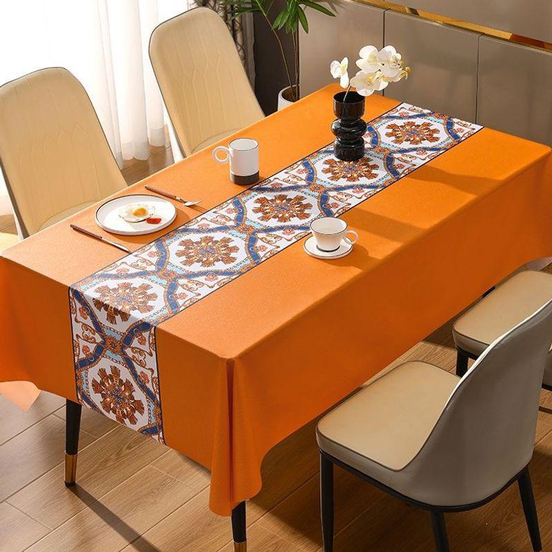 Oval & Rectangular Wash-Free Tablecloth - New Chinese Style for Coffee & Dining Tables